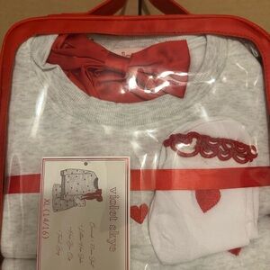 Violet Skye Kids Red and Gray Matching Lounge Set